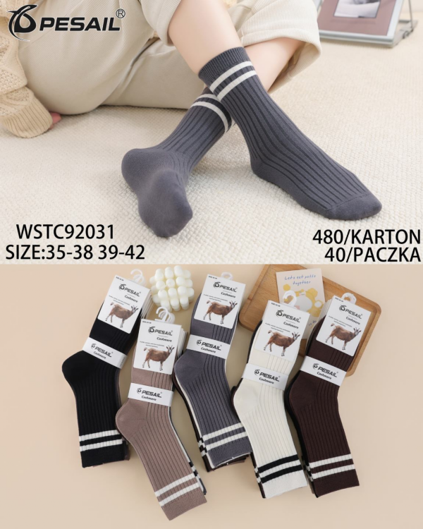Skarpety damskie Roz 35-42, Mix kolor Paczka 40 szt